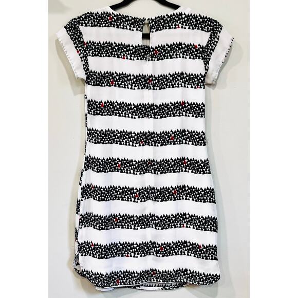 XS HATLEY Sailboat Stripe Drop Shoulder Dress - White & Navy - Retail $90 - Picture 1 of 10